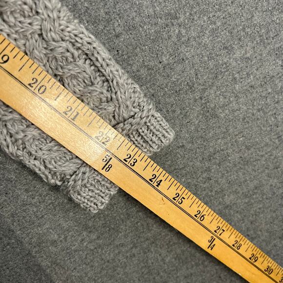 Aran Craft Merino Wool Women's Sweater Button Coller Soft Grey Size X-Small - Picture 7 of 11